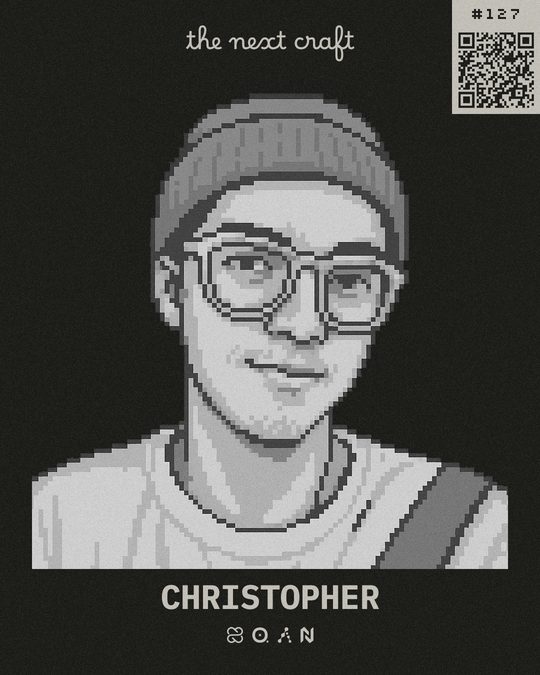 Badge de participante de Christopher